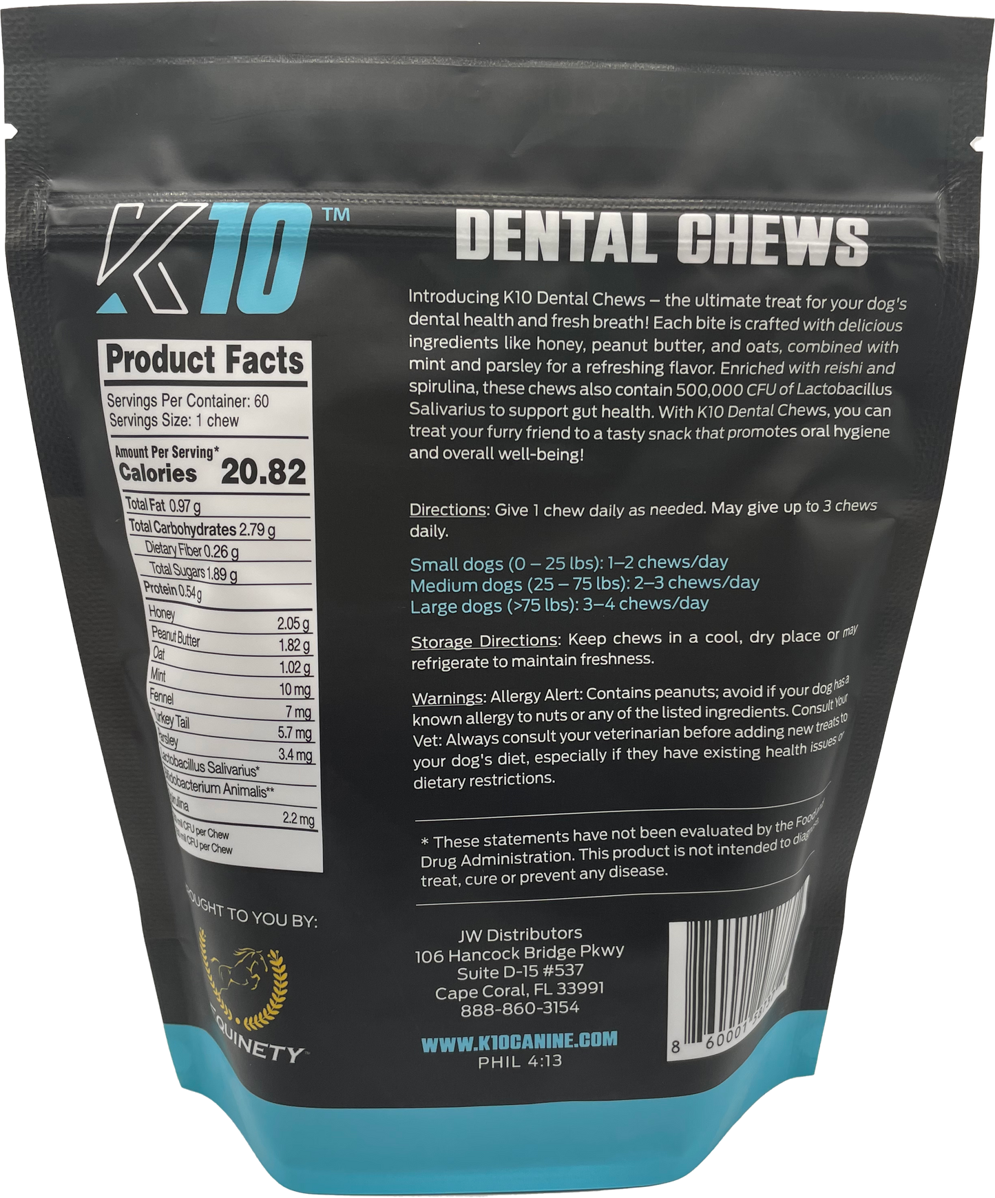 K10 Dental Chews (60 Count)