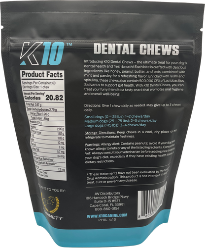K10 Dental Chews (60 Count)