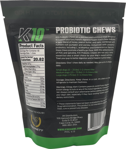 K10 Probiotic Chews (60 Count)